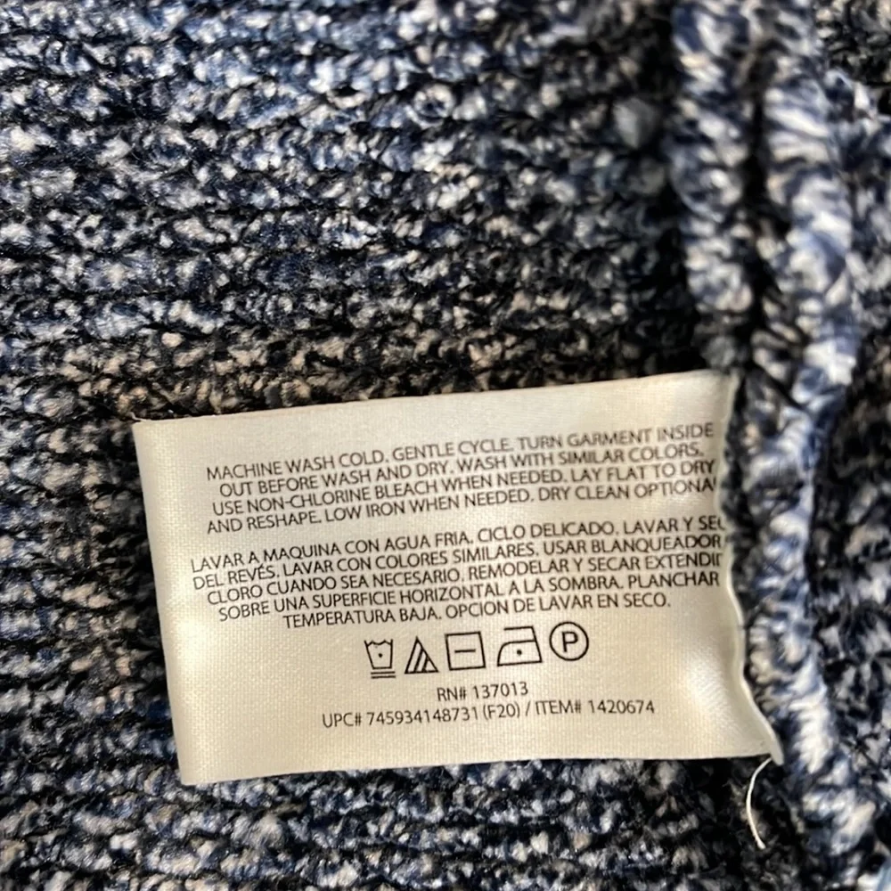 Orvis Plush Chenille Marled Navy Sweater